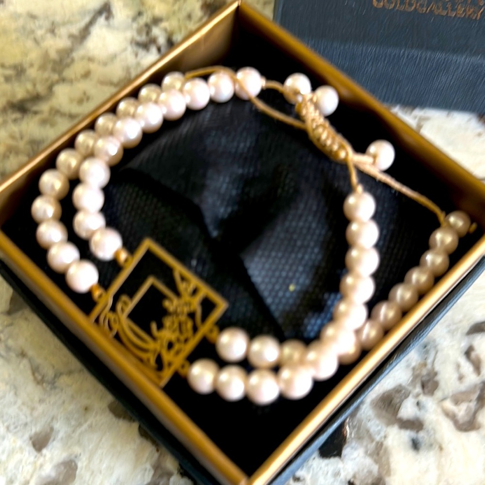 Gold Plated Pearl Bracelet